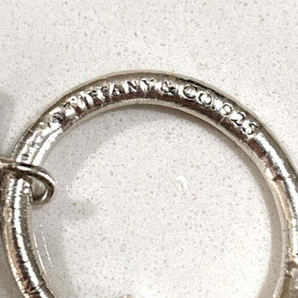 Rare Tiffany & Co 925 Silver Globe Passport Suitcase USA Key Ring Key Chain - Picture 7 of 13